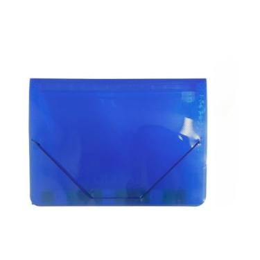 Imagem de Pasta Sanfonada A4 com 12 Divisórias em Plástico - Pasta Organizadora para Documentos Escolares e de Trabalho, Tamanho Ofício 330x235mm Impermeável - Cores Variadas(Azul)
