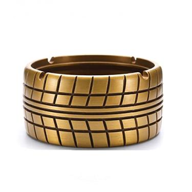 Imagem de Cinzeiro de ervas daninhas cinzeiro de cobre, criativo, retro, casa, sala de estar, escritório, cinzeiro, forma de pneu, decoração grande cinzeiros para cigarros