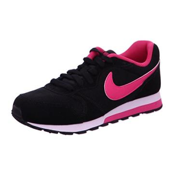 Imagem de Nike Youths MD Runner 3 Black Pink Leather Trainers 36 EU
