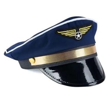 Imagem de Quepe Chapéu Aviador Policial e Marinheiro Boina Fantasia Carnaval Fes