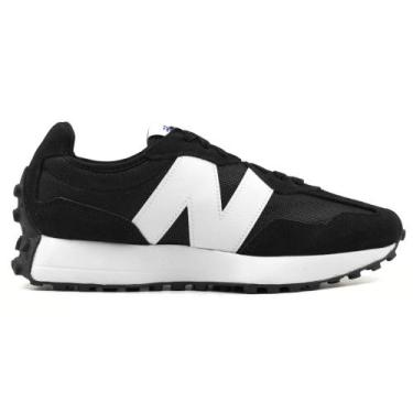 Imagem de Tênis New Balance 327v1 Mesh Unissex, Preto, Branco, 42