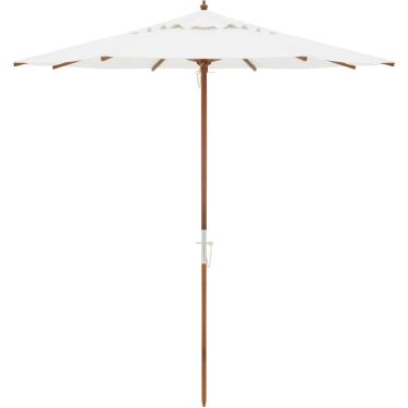 Imagem de Ombrelone Treviso de Madeira e Poliéster 2,40m Branco Bel