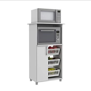 Imagem de Balcão Cozinha Fruteira Genialflex Josy para 2 Fornos Branco