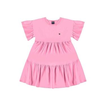 Imagem de Vestido em Meia Malha Infantil Bee Loop, Rosa, 10
