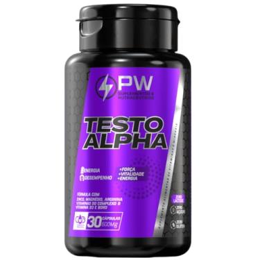 Imagem de Suplemento Alimentar Masculino Testo Alpha com 30 Cápsulas - 600mg por Cápsula - Energia e Disposição Masculina