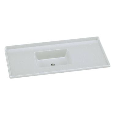 Imagem de Pia De Cozinha Mármore Sintético 120x55cm Multimóveis CR20479 Off White