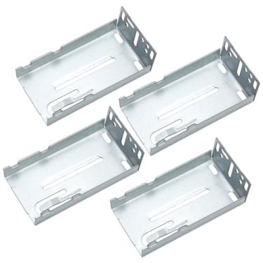 Imagem de 4 peças de suporte traseiro para gaveta deslizante, suporte de gaveta de armário, guia de trilho de gaveta, placa traseira de trilho para quadros, armários para gavetas de 4 cm de largura