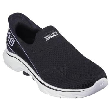 Imagem de Skechers Go Walk 7 MiaGO Walk 7 MIA Tênis feminino, Acabamento branco têxtil preto, 37