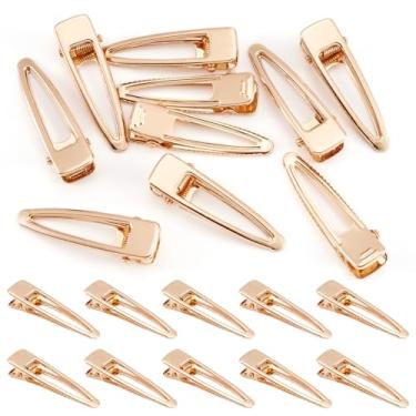Imagem de 10 peças de grampos de cabelo jacaré de ferro achados clipes de metal pequenos finos grampos de cabelo bonitos prendedores de cabelo dourado para decorações de estilo de cabeleireiro 55 x 17 x 12,5 mm