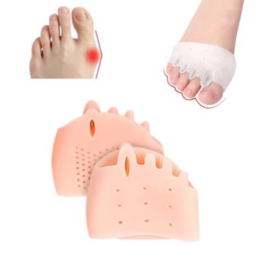 Imagem de Separadores de dedos de silicone Hyggear para mulheres, 4 pares de separadores de dedo de silicone para mulheres e homens | Espaçadores respiráveis e macios para alinhamento dos pés e alívio da dor (1