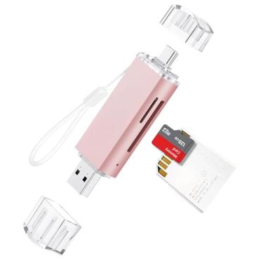 Imagem de Leitor de cartão SD – USB 3.0 e adaptador de cartão de memória USB-C para SD/TF, compatível com Mac, MacBook, computador/PC, laptop, telefone, suporta UHS-I SDHC/SDXC/MicroSD
