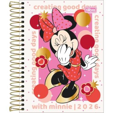 Imagem de Tilibra - Agenda Espiral Diária 11,7 x 16,4 cm Minnie 2026 - Minnie Bolas Coloridas