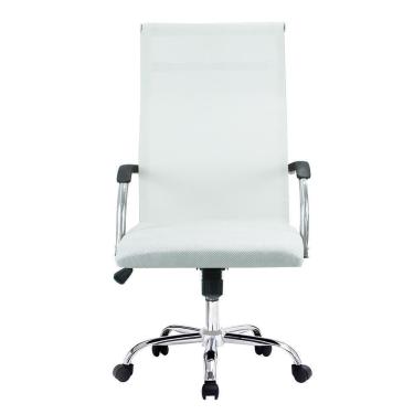 Imagem de Cadeira De Escritório Esteirinha Tela Mesh Base Cromada Com Rodinha Fortt Salta Branca - Cef04-p