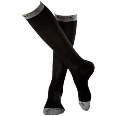 Imagem de Meia 3/4 de Viagem Traveno Sigvaris - Preta - Tam M