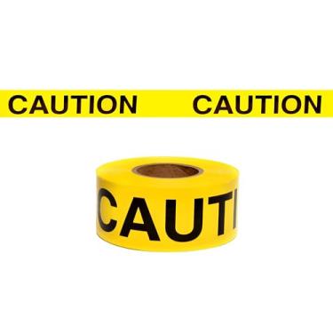 Imagem de Swanson Tool Co., Inc Swanson Tool Co BT30CAU2 7,6 cm por 300 pés 2 MIL fita de segurança de barricada não detectável "Cuidado" amarelo com impressão preta