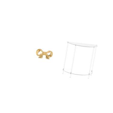 Imagem de Fenteer Puxador de Latão em Formato de Laço para Gavetas de Cozinha, Armários E Cômodas, com Mesa Lateral de Acrílico para Banheiros Pequenos E Decoração de C