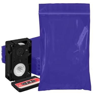 Imagem de PUREVACY Sacos com zíper azul para embalagem, 15 x 23 cm. Pacote com 1000 sacos de plástico. Sacos de plástico recicláveis. Sacos de zíper de polietileno de 2 mm de espessura. Saco reciclável com