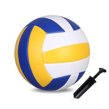 Imagem de Voleibol ABAJI, tamanho oficial, macio, interno e externo, com bomba