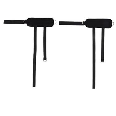 Imagem de Cintas de tornozelo para academia, suporte ajustável para tornozelo, manguito de tornozelo confortável com anel 4D para exercícios de perna e quadril, material de pano para homens