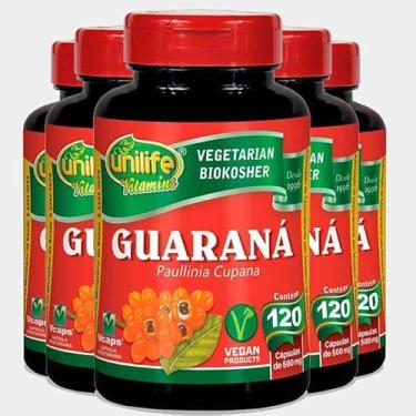Imagem de Kit 5 Guaraná Unilife 120 Cápsulas