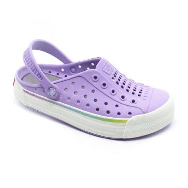 Imagem de Sandália Babuche Plugt Joy Infantil Menina Adulto Revirão Lilás Calce 