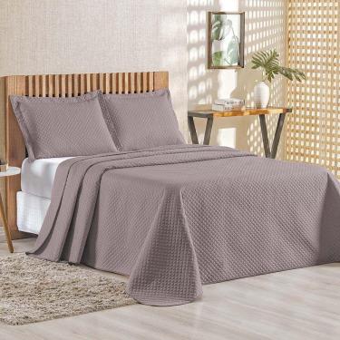 Imagem de Kit Cobre Leito Colcha Ideale Queen 3 Peças Matelado Geométrico - Lavanda - 100% Poliéster