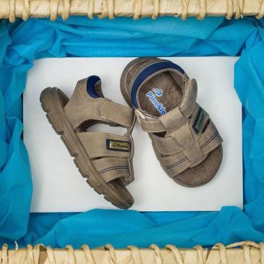 Imagem de Sandália Infantil Papete Masculina Pinokio Com Fecho Aderente - PINOKI