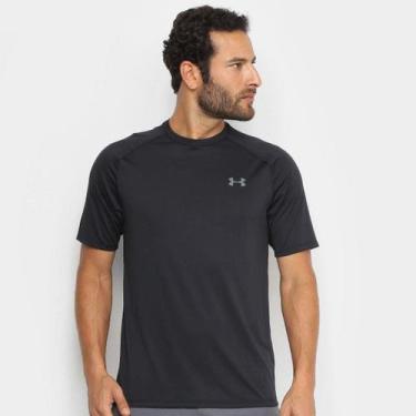 Imagem de Camiseta Under Armour Tech 2.0 Masculina, Preto, Cinza, M