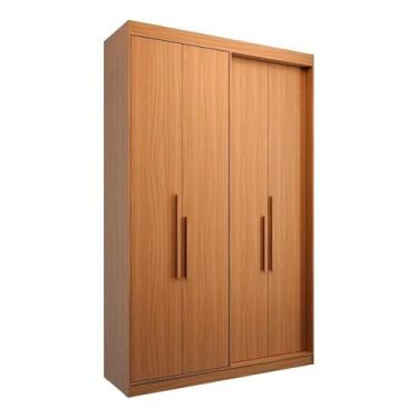 Imagem de Guarda-roupa Solteiro Mdf Herval Yara, 4 Portas, Cedro