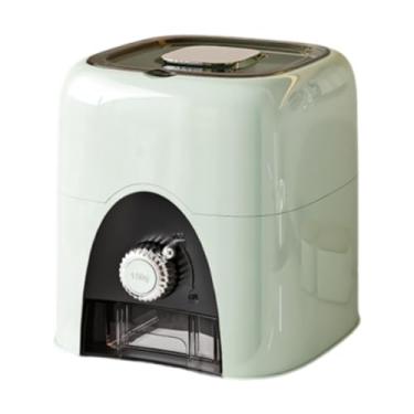 Imagem de FytStycale Caixa de Armazenamento de Arroz Dispensador de Cereais Balde Tampa Selada Recipiente de Alimentos Secos Armário Dispensador de Alimentos, Verde M