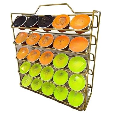 Imagem de Porta Cápsulas de Café - Suporte Reforçado e Organizador de Bancada(50 Cápsulas Dourado)