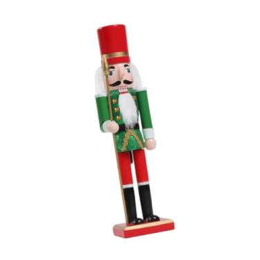 Imagem de MotiveTech Estátua Quebra-Nozes Artesanal, Enfeite de Natal, Escultura em Madeira para Decoração de Interiores, Quarto e Sala de Estar, Lança