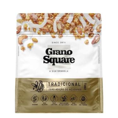 Imagem de Granola Zero Açúcar Premium Tradicional GranoSquare 200g Vegana, Sem G