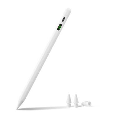 Imagem de Lápis para Apple iPad 2018-2025, carregamento rápido, caneta Stylus para iPad 11ª A16/10/9/8/7/6ª geração, iPad Air 27.9 cm/33.0 cm/M3/M2/5/4/3 gerações, iPad Pro M4 33.0 cm/27.9 cm/32.8 cm, iPad mini