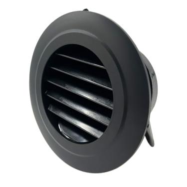 Imagem de AIMCOCO Ventilações Soffit de 10 cm, tampa de ventilação redonda com tela embutida para exaustão, exaustor, dutos HVAC, banheiro, cozinha, garagem, uso doméstico (preto ø100 mm) - 1 peça