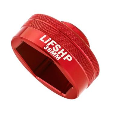 Imagem de LIFSHP Soquete de filtro de óleo de 36 mm, ferramenta de remoção de filtro de óleo para veículos Ford F250, BMW, Mini, Audi, VW, Porsche, acessórios para carros - vermelho