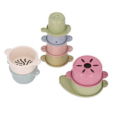 Imagem de Generic Copos de Banho Empilháveis ​​para Bebês, Formas de Animais, Brinquedos de Construção, Copos Educacionais Iniciais para Crianças, Empilhamento Colorido, Plástico BPA, 8 Diferentes Em Saco de