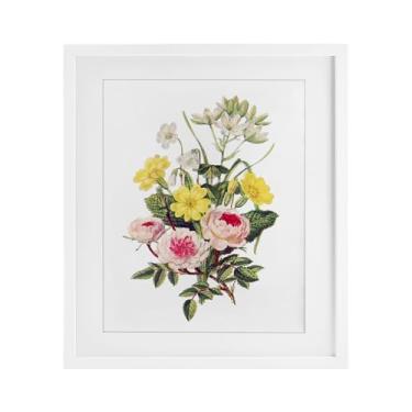 Imagem de Stupell Industries Bushel of Wild Florals Impressão emoldurada branca sob vidro, design por Lettered and Lined, 16 x 13