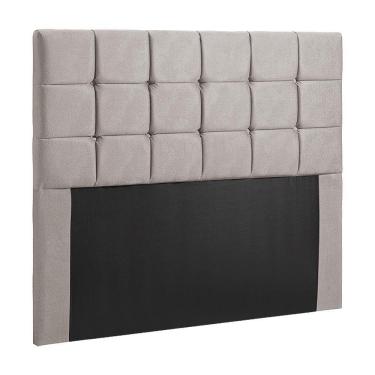 Imagem de Cabeceira Cama Box Queen 1,60 Estofada Julia Veludo Bege Marfim Speciale Home Bege Marfim