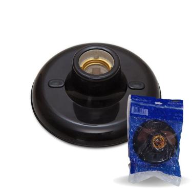 Imagem de Luminária Plafon Porcelana Blumenau Redondo E27 Bivolt Preto