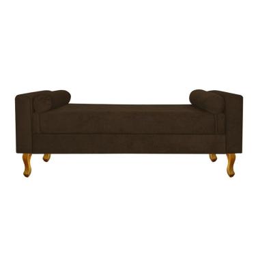 Imagem de Recamier Baú Félix Solteiro 120cm Suede Marrom