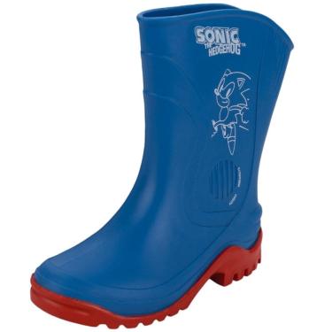 Imagem de Bota Galocha Infantil Menino Impermeavel Sonic Faster