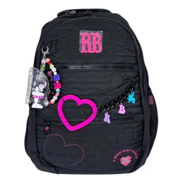 Imagem de Mochila Costas Rebecca Bonbon Menina Juvenil Ref: 27014 - CLIO, Preto