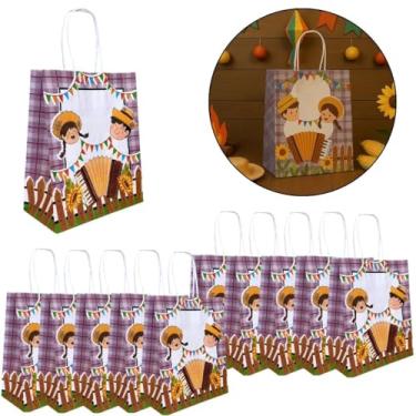 Imagem de Sacola de Papel Festa Junina Arraiá de São João - 10 Un