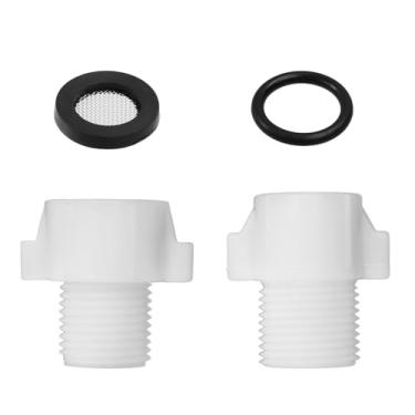Imagem de Woogim Adaptador de válvula de entrada de vaso sanitário, fêmea de 7/20.3 cm para macho de 1/5.1 cm com design de filtro, conector de mangueira fêmea de 1/5.1 cm para macho de 7/20.3 cm, substituição