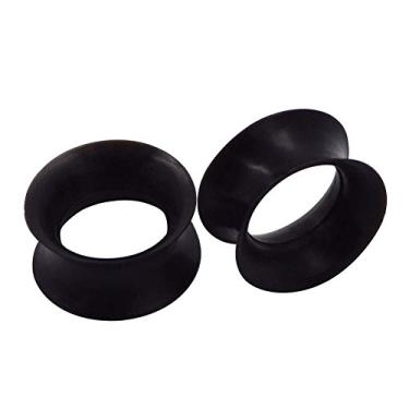 Imagem de Stuppendux 1 par/3 pares preto/branco/transparente silicone flexível orelha pele túneis alargadores alargadores corpo oco piercing 2G-2.5 cm 6-25 mm, Silicone, Sem pedras preciosas