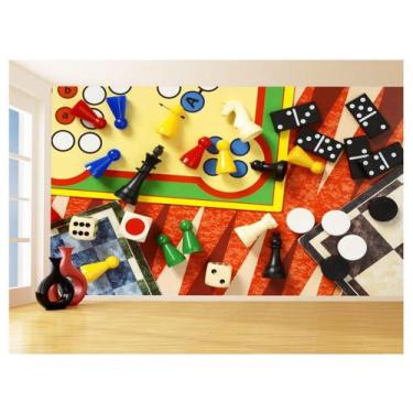 Imagem de Papel De Parede Sala De Jogos Tabuleiros Dado 3,5M Jcs106 - Você Decor