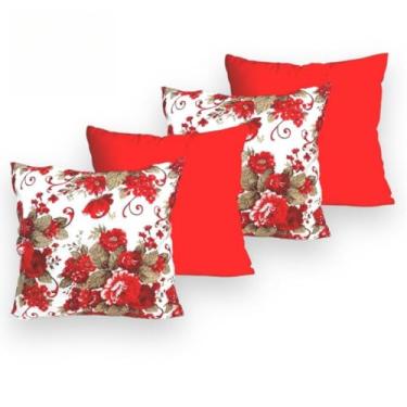 Imagem de Kit c Almofadas Cheias Decorativas pSala(BUQUÊ VERMELHO)