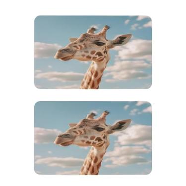 Imagem de Blueangle Conjunto de 2 ímãs de geladeira girafa - Ímãs decorativos engraçados de geladeira de cozinha - Seguro para lava-louças e decoração magnética durável (373)