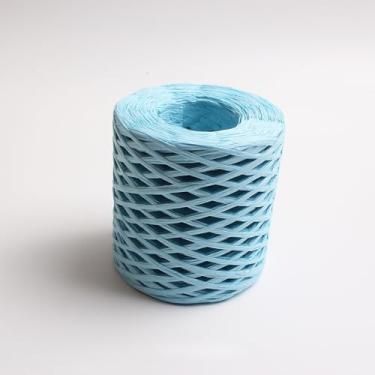 Imagem de Fita de papel ráfia, fita de artesanato multiuso para decoração e projetos DIY (azul)